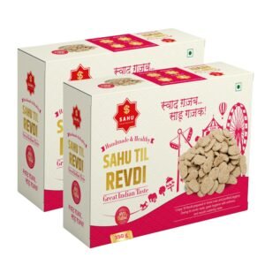 SAHU GAJAK BHANDAR Revadi Sweet 700g (2 Boxes Each 350g)| J | Jaggery Sweets, Sesame Candy, No Added Liquid Glucose or Preservatives